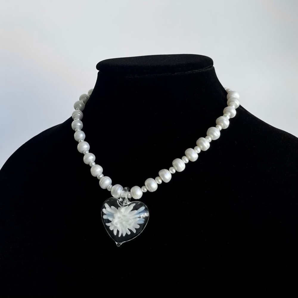 Coral Pearl choker